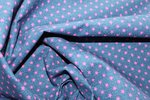 Jeansstoff 3,90€/m² blau mit Sternen in pink EA22